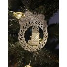 Csipke dísz keretben - gyertya