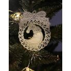 Csipke dísz keretben - hold